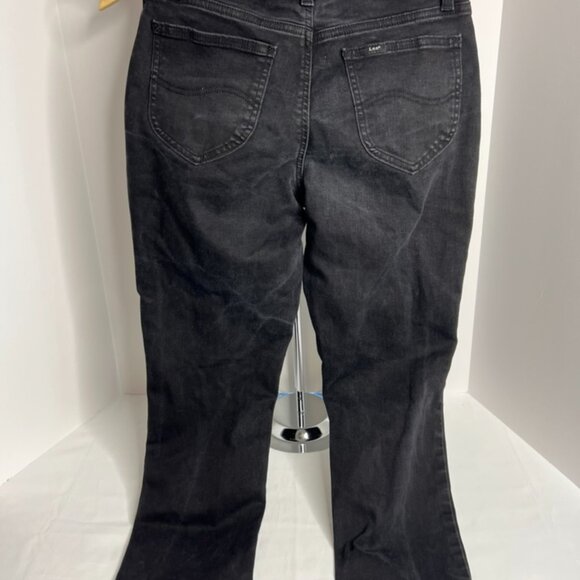 Vintage Lee Straight Leg Womens size 8 Medium Wash Blk Jeans - Picture 3 of 6